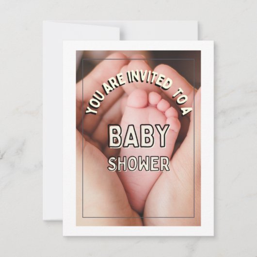 baby shower kaart, baby shower feestdagenkaart (Voorkant)