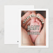 baby shower kaart, baby shower feestdagenkaart (Voorkant / Achterkant)