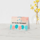 Baby shower Kaart, Gefeliciteerd, Zwangerschap Kaa Kaart (Gele Bloem)