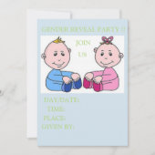 baby shower kaart GESLACHTSOPENBAARMAKING (Voorkant)