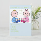 baby shower kaart GESLACHTSOPENBAARMAKING (Staand voorkant)