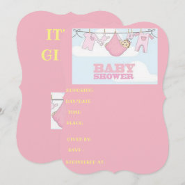 baby shower kaart HET IS EEN MEISJE