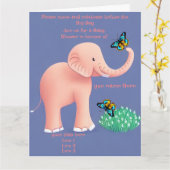 Baby shower-kaart kaart (Gele Bloem)