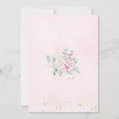 Baby Shower Kaart met Aangepaste Tekst Prinses Zwa (Achterkant)