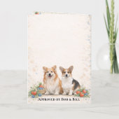 Baby Shower Kaart met Corgi's (Achterkant)