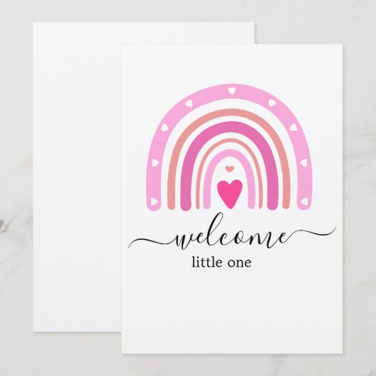 Baby shower kaart - Printbaar - Direct downloaden (Voorkant / Achterkant)