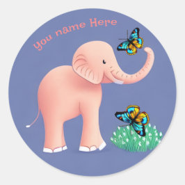 Baby shower-kaart ronde sticker