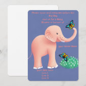 Baby shower-kaart save the date (Voorkant / Achterkant)