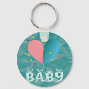 Baby Shower Kaart Sleutelhanger