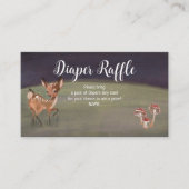 Baby shower Kaart van Enchanted Woodland Diaper Ra (Voorkant)