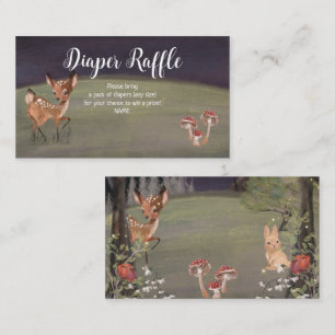 Baby shower Kaart van Enchanted Woodland Diaper Ra