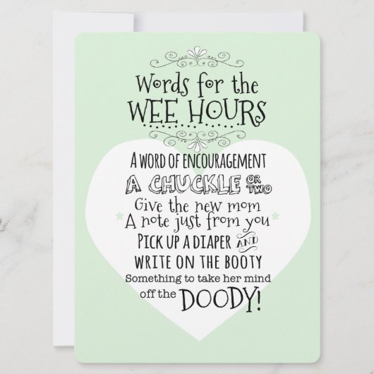 baby shower Kaart voor luier (Voorkant)