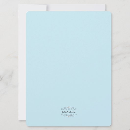 baby shower Kaart voor luier (Achterkant)