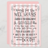 baby shower Kaart voor luier (Voorkant / Achterkant)