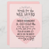 baby shower Kaart voor luier (Voorkant / Achterkant)