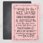 baby shower Kaart voor luier (Voorkant / Achterkant)