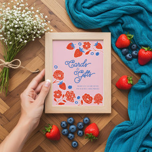 Baby shower Kaarten & Geschenken Bessen & Bloemen Poster