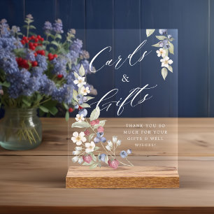 Baby shower Kaarten & Geschenken Wilde bessen & Bl Acryl Bord