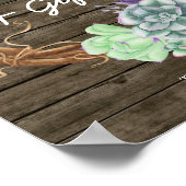 Baby shower Kaarten Geschikt voor gebarentaal Rust Poster (Hoek)