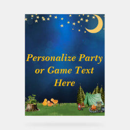 Baby shower kampvuur thema teken acryl bord