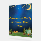 Baby shower kampvuur thema teken acryl bord (Hoek)