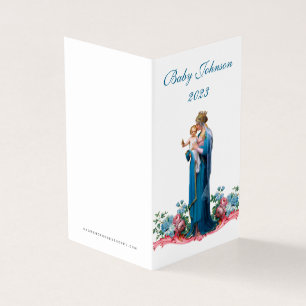 Baby shower Kandle katholieke gebeden Visitekaartje