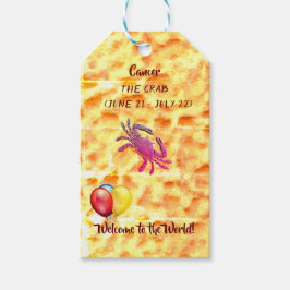 Baby shower - Kanker / Krab Cadeaulabel