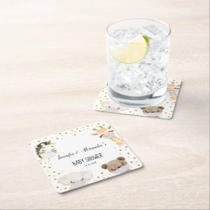 Baby shower kartonnen onderzetters