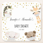Baby shower kartonnen onderzetters (Voorkant)