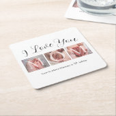 Baby shower kartonnen onderzetters (Schuin)