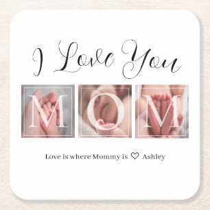 Baby shower kartonnen onderzetters