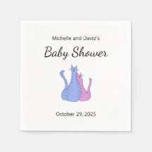 Baby shower Kat Twins Blauw Roze
