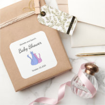 Baby shower Kat Twins Illustratie Blauw Roze