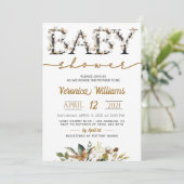 Baby shower katoenafval Uitnodiging (Staand voorkant)