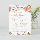 Baby shower katoenbloem Waterverf Kaart (Staand voorkant)