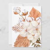 Baby shower katoenbloem Waterverf Kaart (Achterkant)