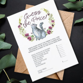 Baby shower kattethema raad prijsspel kaart