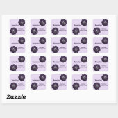 Baby shower Keepomwille Purple Flowers Baby Girl Vierkante Sticker (Vel)