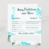Baby shower Keepsake Kaart Voorspellingen en Advie (Voorkant / Achterkant)