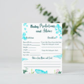 Baby shower Keepsake Kaart Voorspellingen en Advie (Staand voorkant)