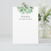 Baby shower Keepsake | Succulent Wensen voor Baby Informatiekaartje (Staand voorkant)