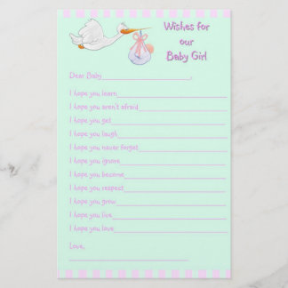 Baby shower Keepslag - Verwensen voor Baby Girl