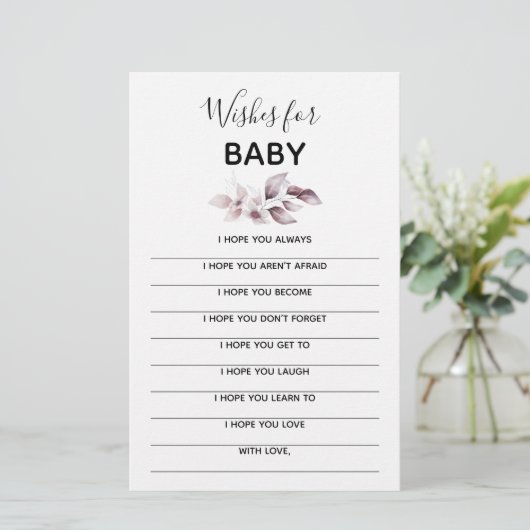 Baby shower Keepslag - wenst Baby (Staand voorkant)
