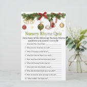 baby shower kerst met Nursery Rhyme Quiz (Staand voorkant)