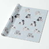Baby shower Kerst Winter Arctische Dieren Cadeaupapier (Uitgerold)