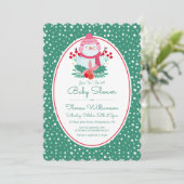 BABY SHOWER | Kerstfeestdag in Snowman Kaart (Staand voorkant)