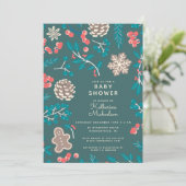 BABY SHOWER | Kerstfeestdagen Kaart (Staand voorkant)