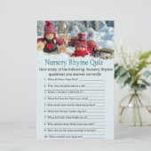 baby shower kerstgnome Nursery Rhyme Quiz (Staand voorkant)