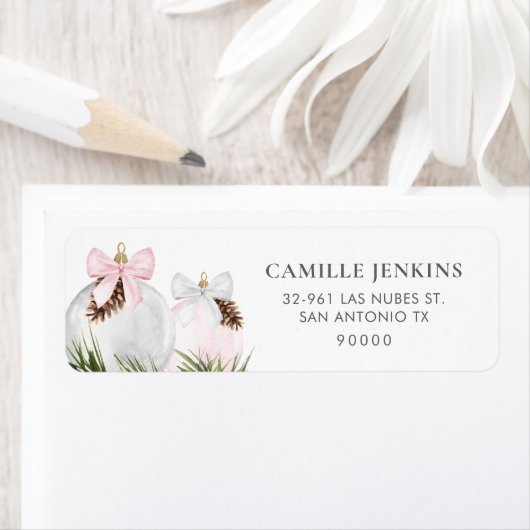 Baby shower kerstmis etiket (Insitu)