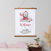 Baby shower Kerstmis IJsbeer Feestbord